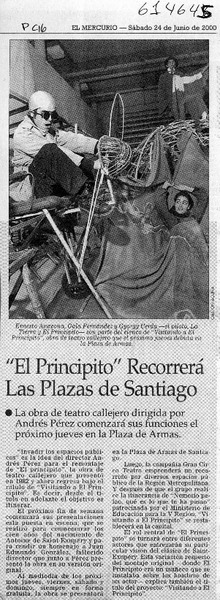 "El Principito" recorrerá las plazas de Santiago  [artículo]