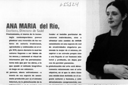 Ana María del Río, escritora, directora de Sadel