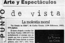 La molestia moral  [artículo] Iván Quezada E.
