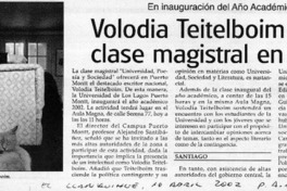 Volodia Teitelboim ofrece clase magistral en la ULA  [artículo]