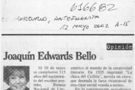 Joaquín Edwards Bello  [artículo] Ketty Farandato P.