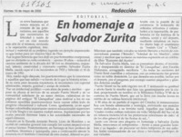 En homenaje a Salvador Zurita  [artículo]