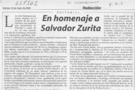 En homenaje a Salvador Zurita  [artículo]
