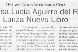 Poestisa Lucía Aguirre del Real lanza nuevo libro  [artículo]