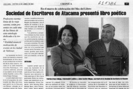 Sociedad de escritores de Atacama presentó libro poético  [artículo]
