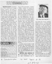 "Mis prólogos"  [artículo] Carlos René Ibacache I.