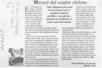 Manual del asador chileno  [artículo] Alfredo Barría M.