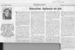 Ibacache, aplauso de pie  [artículo] Alejandro Witker