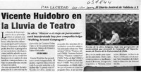 Vicente Huidobro en la lluvia de Teatro