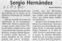 Sergio Hernández  [artículo] Ramón Riquelme
