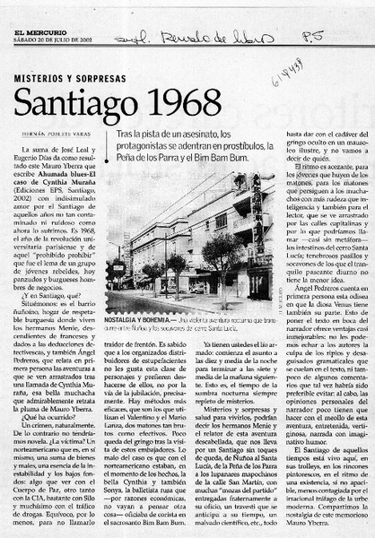 Santiago 1968  [artículo] Hernán Poblete Varas