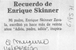 Recuerdo de Enrique Skinner  [artículo] María Lucía