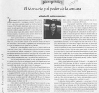 El Mercurio y el poder de la censura  [artículo] Elizabeth Subercaseaux