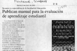 Publican manual para la evaluación de aprendizaje estudiantil  [artículo]