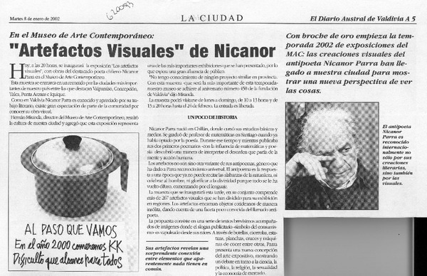 "Artefactos visuales" de Nicanor  [artículo]
