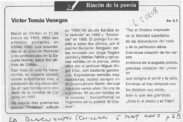 Víctor Tomás Venegas  [artículo] A. T.
