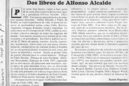 Dos libros de Alfonso Alcalde  [artículo] Ramón Riquelme