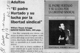 "El Padre Hurtado y su lucha por la libertad sindical"  [artículo]