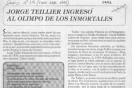 Jorge Teillier ingresó al olimpo de los inmortales  [artículo]