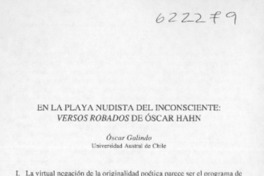 En la playa nudista del inconsciente, Versos robados de Óscar Hahn