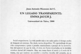Un legado transparente Emma Jauch J.