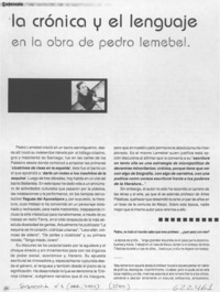 La crónica y el lenguaje en la obra de Pedro Lemebel