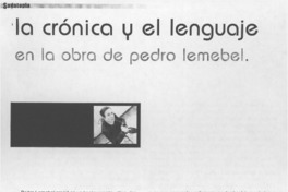 La crónica y el lenguaje en la obra de Pedro Lemebel