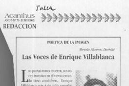Las voces de Enrique Villablanca