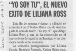 "Yo soy tú", el nuevo éxito de Liliana Ross