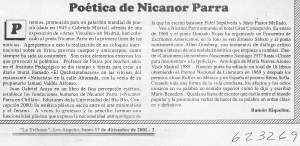 Poética de Nicanor Parra