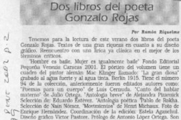 Dos libros del poeta Gonzalo Rojas