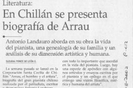 En Chillán se presenta biografía de Arrau