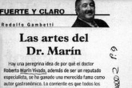 Las artes del Dr. Marín