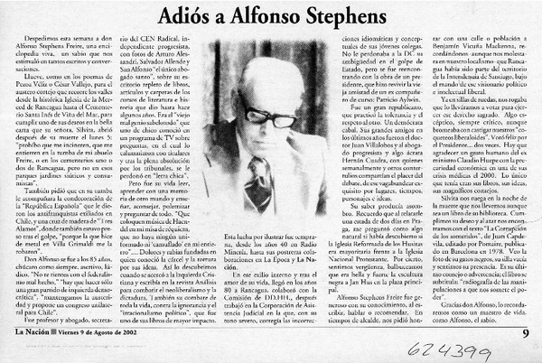 Adiós a Alfonso Stephens Freire