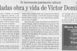 Recopiladas obras y vida de Víctor Domingo Silva