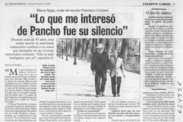 "Lo que me interesó de Pancho fue su silencio"  [artículo] Guadalupe Fonseca