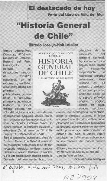 "Historia General de Chile"