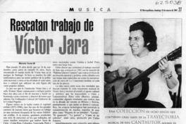 Rescatan trabajo de Víctor Jara