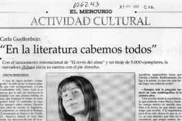 "En la literatura cabemos todos"  [artículo] Carolina Andonie Dracos