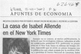 La casa de Isabel Allende en el New York Times  [artículo]