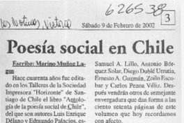 Poesía social en Chile  [artículo] Marino Muñoz Lagos