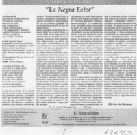 "La Negra Ester"  [artículo] Marina de Navasal