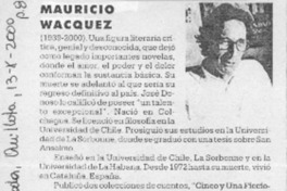Mauricio Wacquez  [artículo]