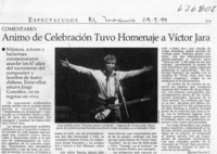 Animo de celebración tuvo homenaje a Víctor Jara  [artículo] Marisol García C.