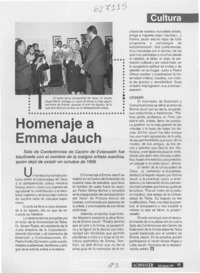 Homenaje a Emma Jauch  [artículo]