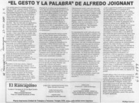 "El gesto y la palabra" de Alfredo Joignant  [artículo] Rodrigo Larraín