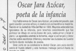 Oscar Jara Azócar, poeta de la infancia  [artículo] José Vargas Badilla