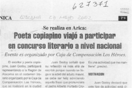 Poeta copiapino viajó a participar en concurso literario a nivel nacional  [artículo]