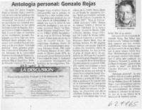 Antología personal, Gonzalo Rojas  [artículo] Ramón Riquelme