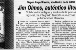 Jim Olmos, auténtico literato  [artículo]